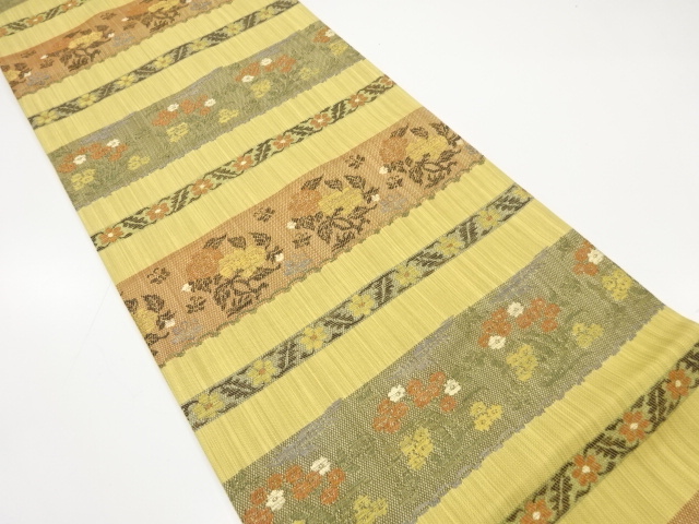 JAPANESE FUKURO OBI / WOVEN FLORAL SARASA